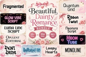 Dainty Romantic Fonts for Elegant Design Projects