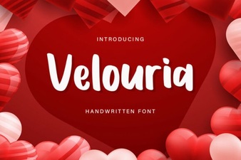 Velouria Font Projects & Creative Applications